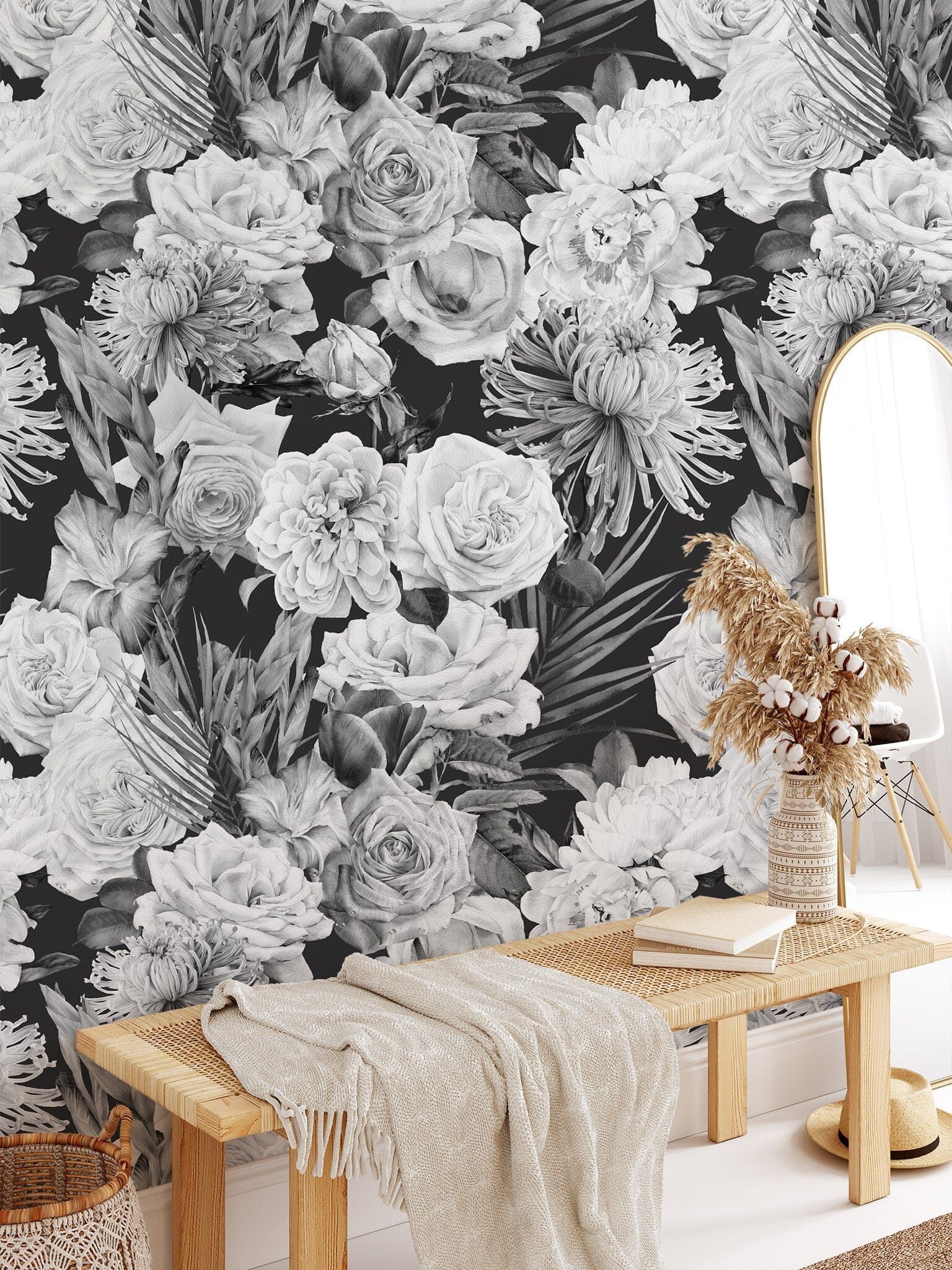 Trend Alert Gothic Moody Large Scale Floral Wallpaper